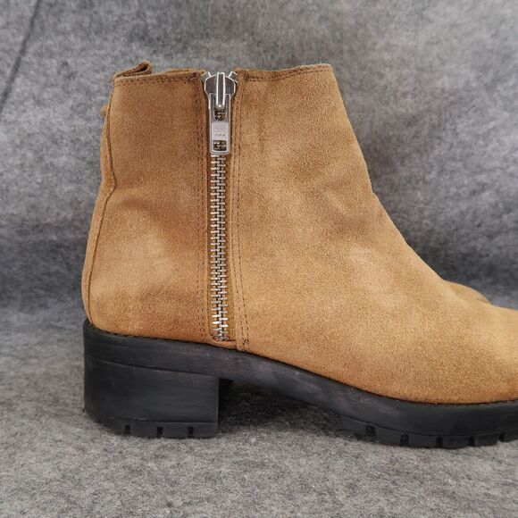 Urban Outfitters Shoes Womens 9 Bootie Fashion Leather Double Zip Moto Lifestyle - Picture 2 of 16